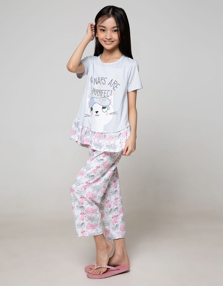 Boboo Setelan Piyama Anak Perempuan Catnaps