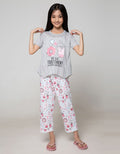 Boboo Setelan Piyama Anak Perempuan Lengan Pendek Bedtime and Snacks