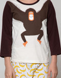 Boboo Boys Pajamas Long Sleeve T-Shirt Pants Gorilla 1 Set 