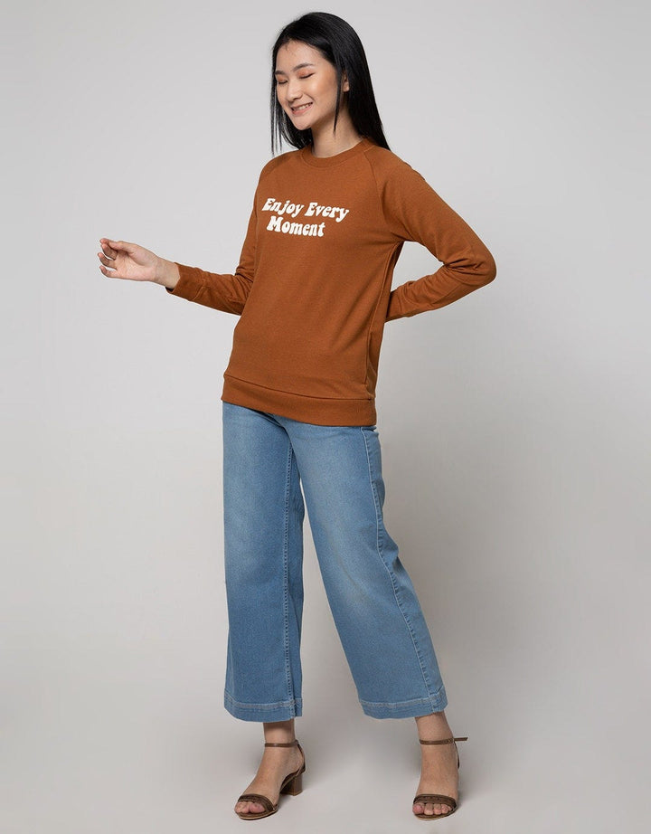 Nevada Sweatshirt Solid Enjoy Every Moment