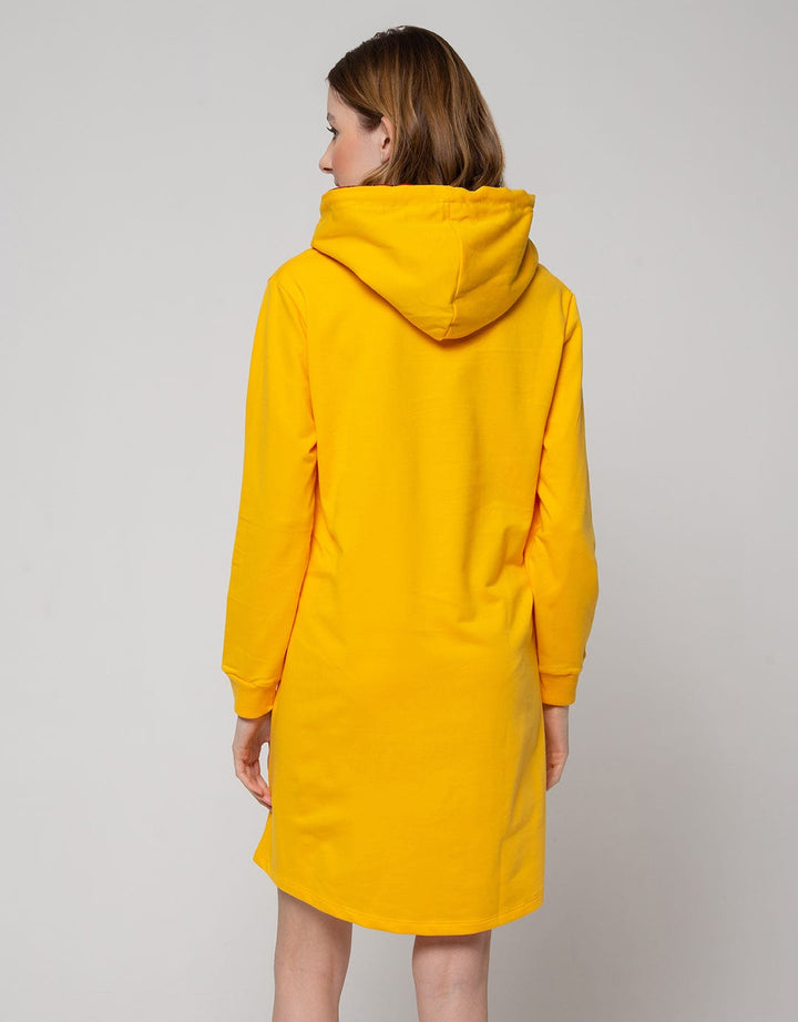Nevada Long Sleeve Midi Dress With Checks Hoodie