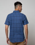 LR2 Kemeja Flanel Cubes Lengan Pendek