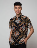 Larusso Kemeja Printing Kombinasi Batik