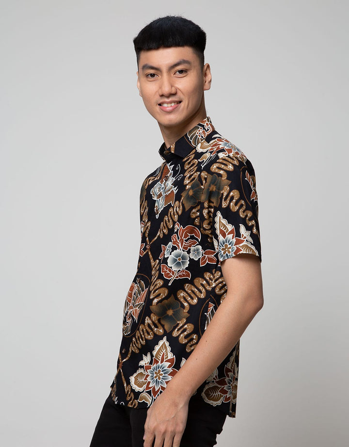 Larusso Kemeja Printing Kombinasi Batik