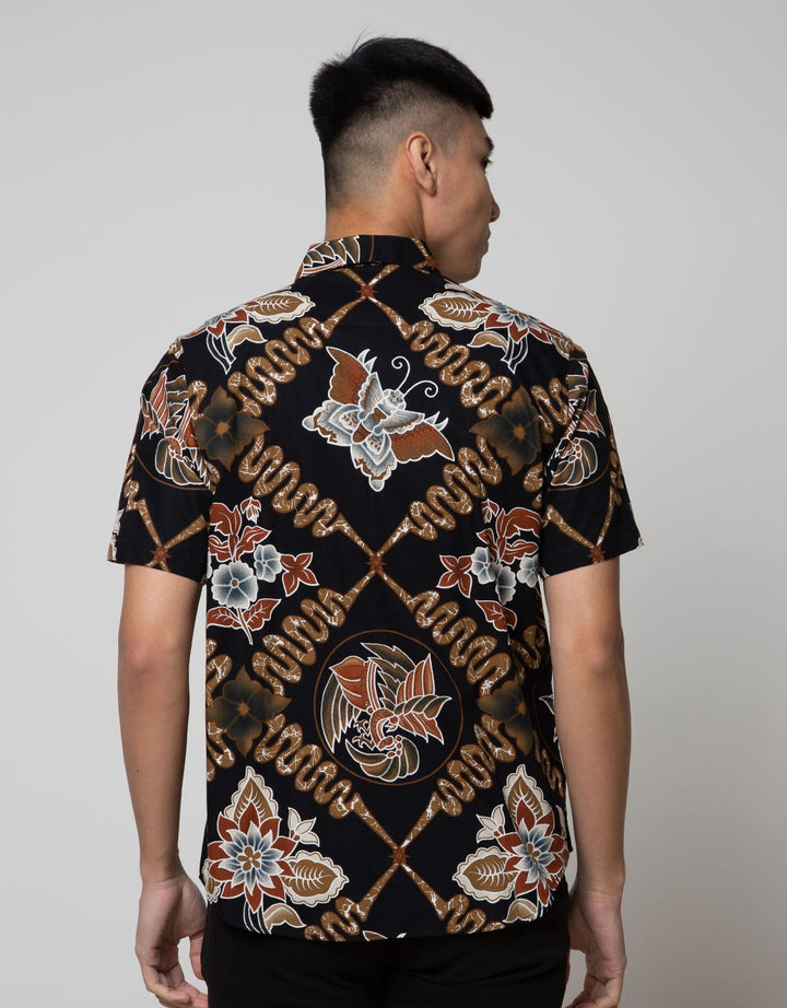 Larusso Kemeja Printing Kombinasi Batik
