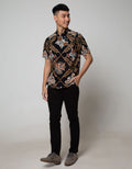 Larusso Kemeja Printing Kombinasi Batik