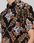 Larusso Kemeja Printing Kombinasi Batik