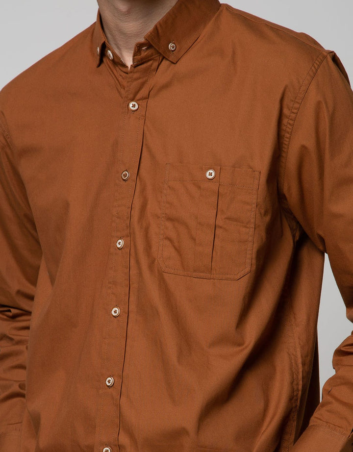 Larusso Plain Poplin Long Sleeve Shirt