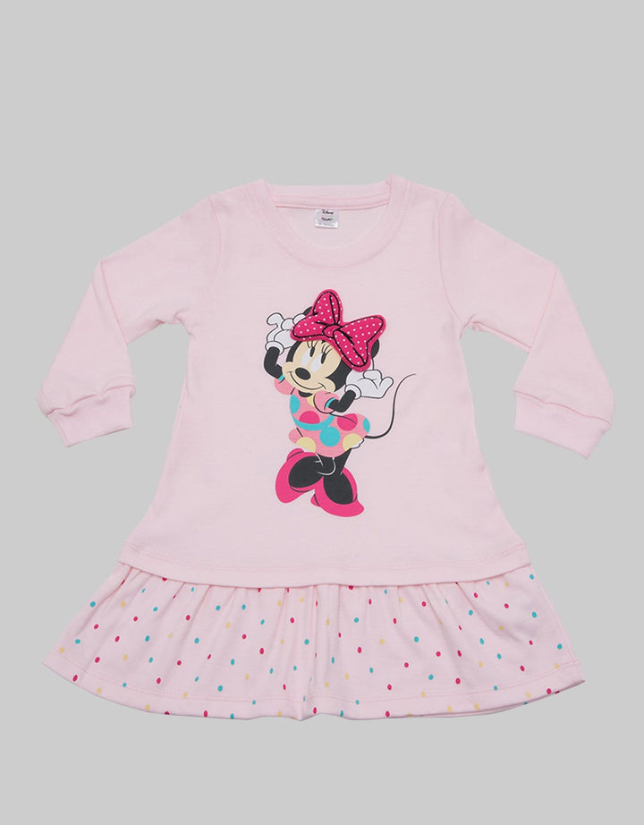 Disney Long Sleeve Midi Dress Minnie Hello Sunshine