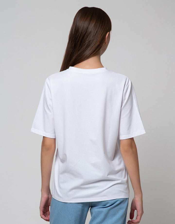 Details Short Sleeve T-Shirt Printed W Fake Buttons
