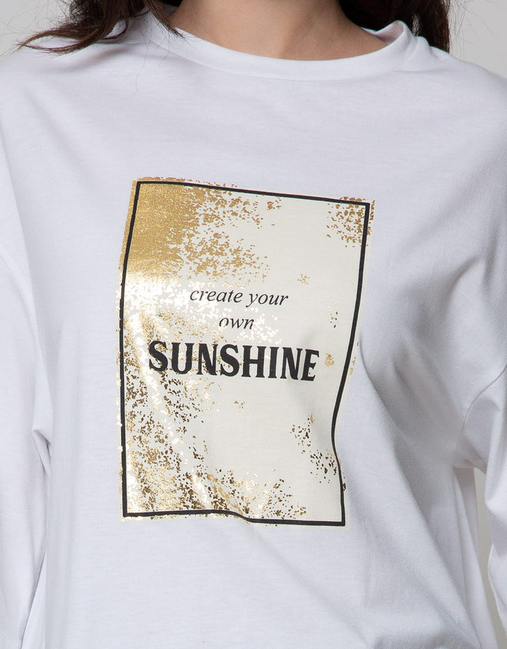 Details Long Sleeve T-Shirt Printed W Sleeves Details And Back String