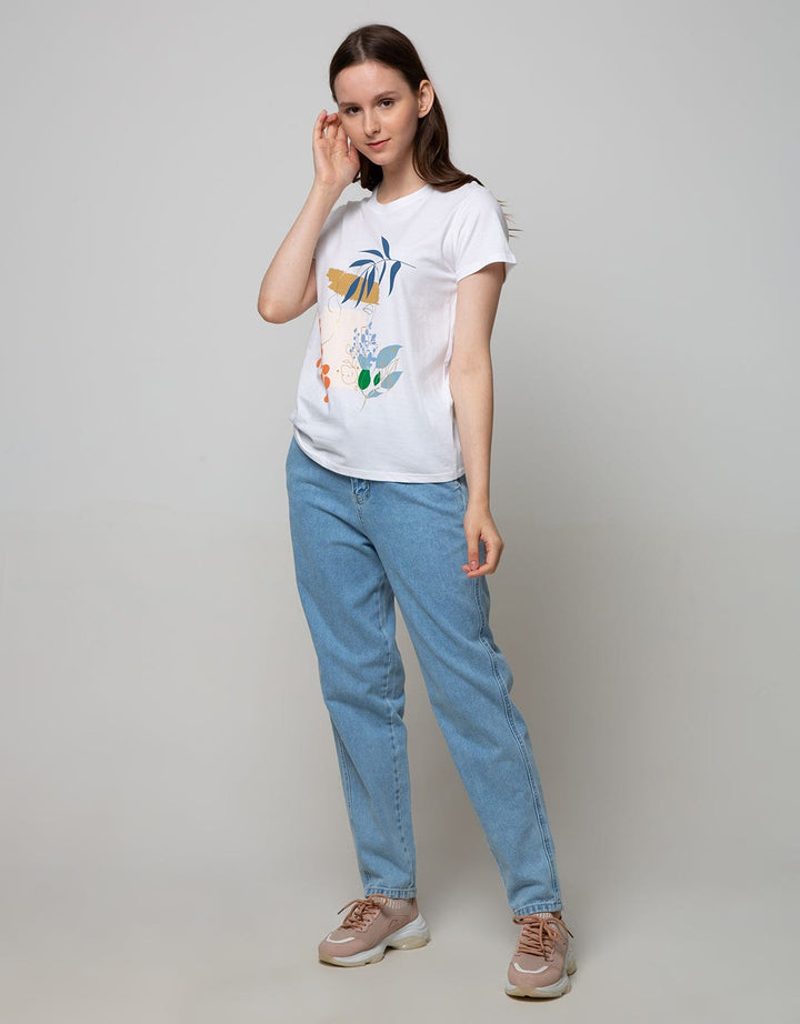Details T-Shirt Photoprint Leaves In Abstract Background