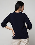 St. Yves T-Shirt Knit Top With Horn Button