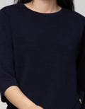 St. Yves T-Shirt Knit Top With Horn Button