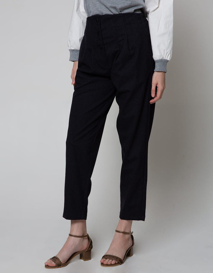 Details Long Pants High Rise W Button