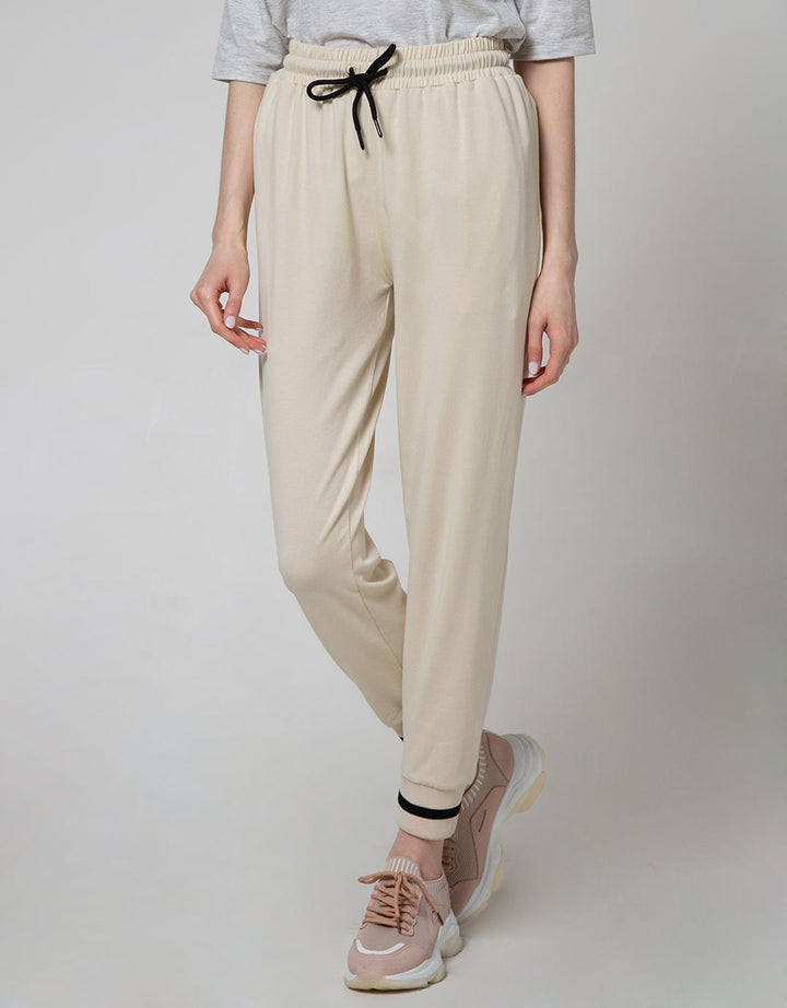 Details Long Pants With Rib Fab And String