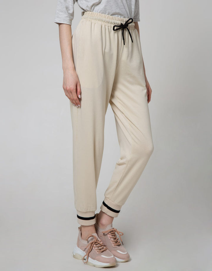 Details Long Pants With Rib Fab And String