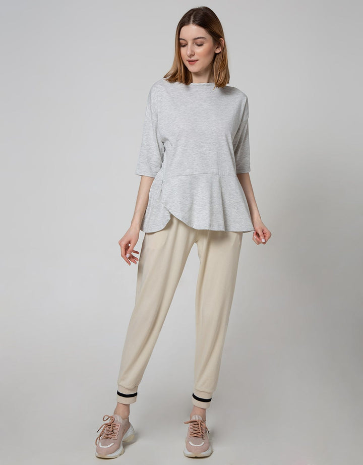 Details Long Pants With Rib Fab And String