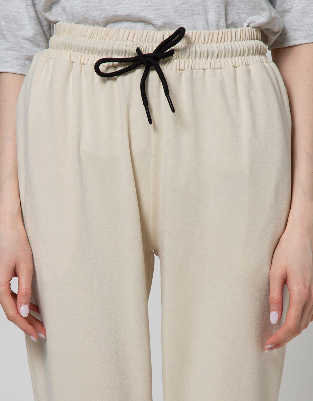 Details Long Pants With Rib Fab And String