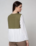 Details Long Sleeve Blouse With Pleats At Back