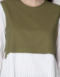 Details Long Sleeve Blouse With Pleats At Back