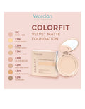 Wardah Colorfit Velvet Powder Foundation Refill 23W Warm Ivory 11 g