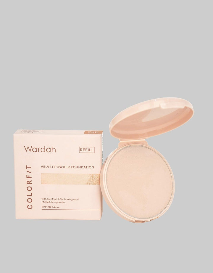 Wardah Colorfit Velvet Powder Foundation Refill 32N Neutral Beige 11 g