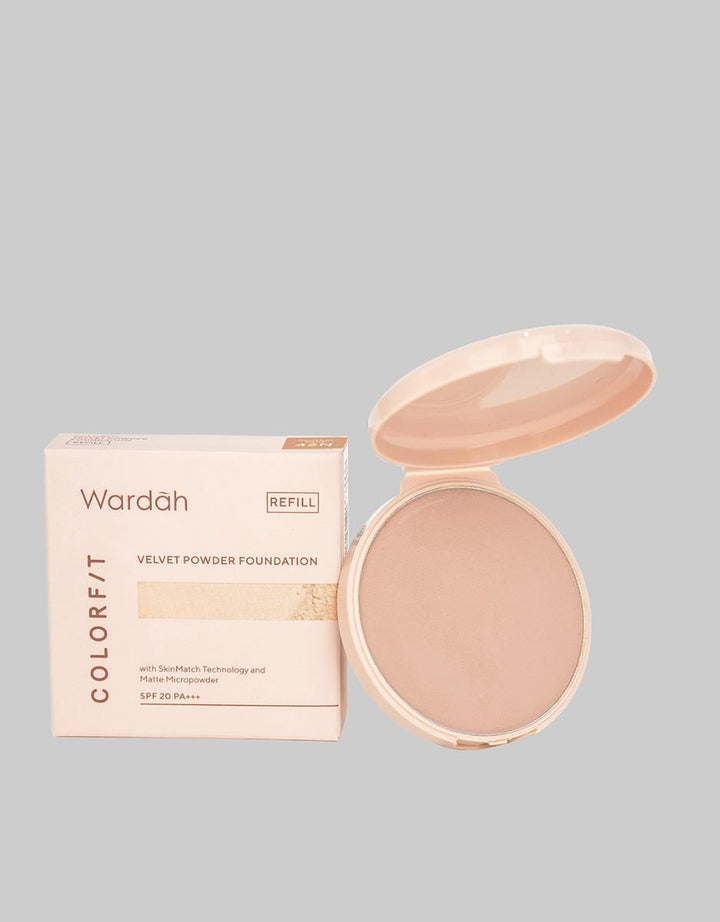 Wardah Colorfit Velvet Powder Foundation Refill 42N Neutral Sand 11 g