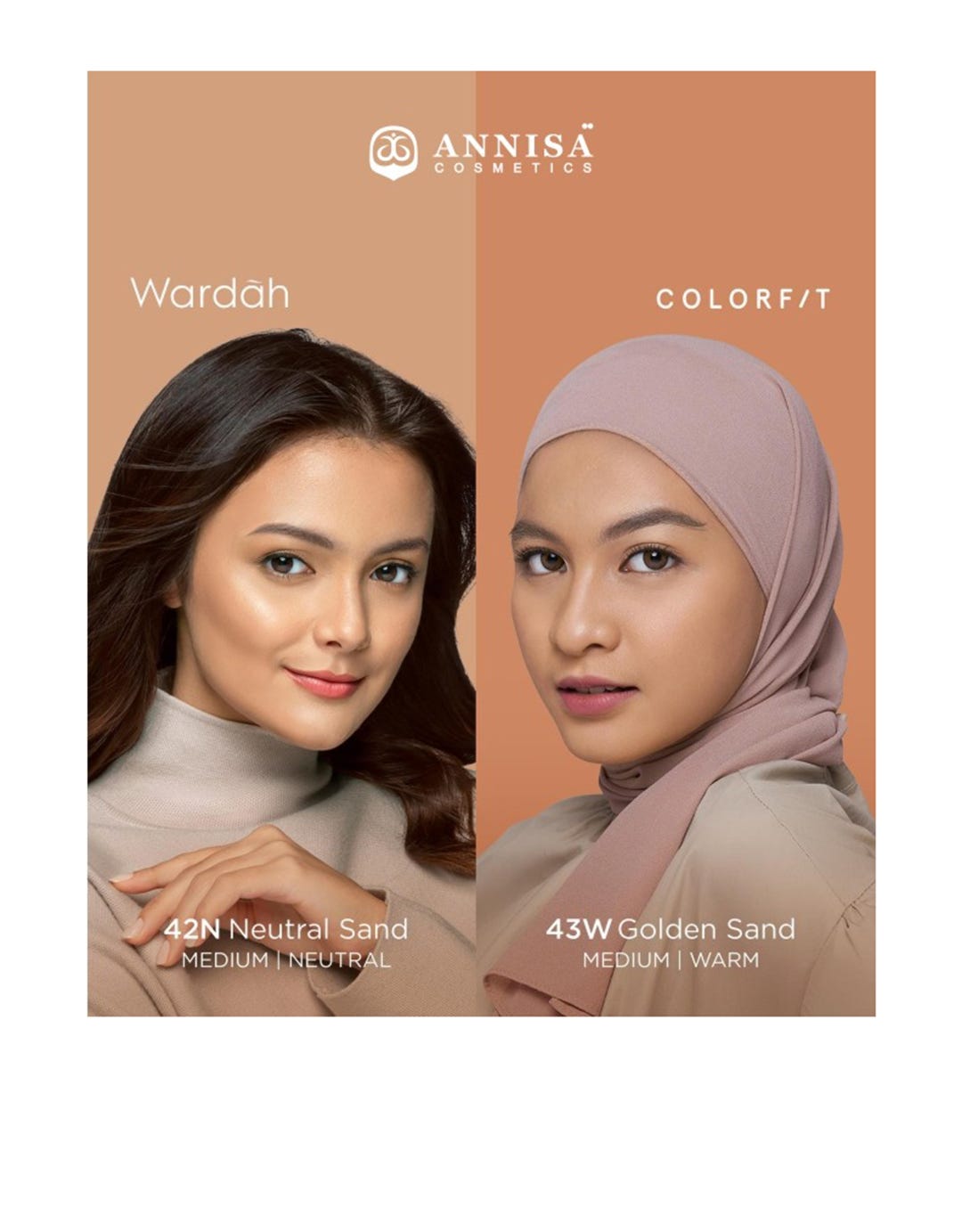 Wardah Colorfit Velvet Powder Foundation Refill 42N Neutral Sand 11 g