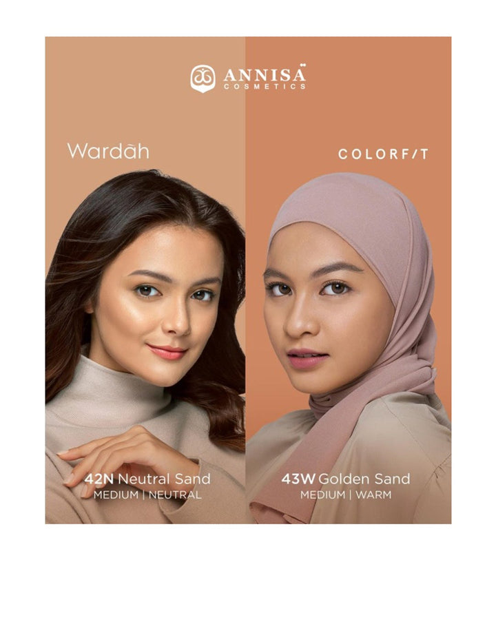 Wardah Colorfit Velvet Powder Foundation Refill 42N Neutral Sand 11 g