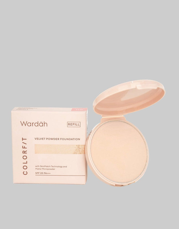 Wardah Colorfit Velvet Powder Foundation Refill 11C Pink Fair 11 g