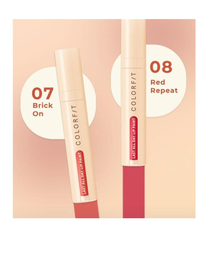 Wardah Colorfit Last All Day Lip Paint 08 Red Repeat 4.2 g
