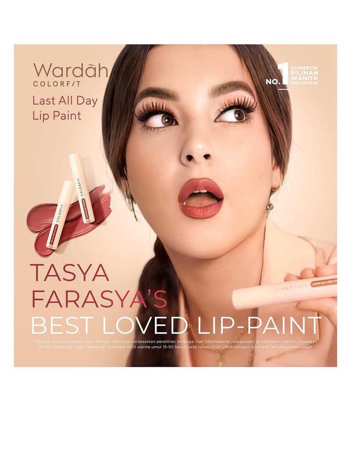 Wardah Colorfit Last All Day Lip Paint 08 Red Repeat 4.2 g