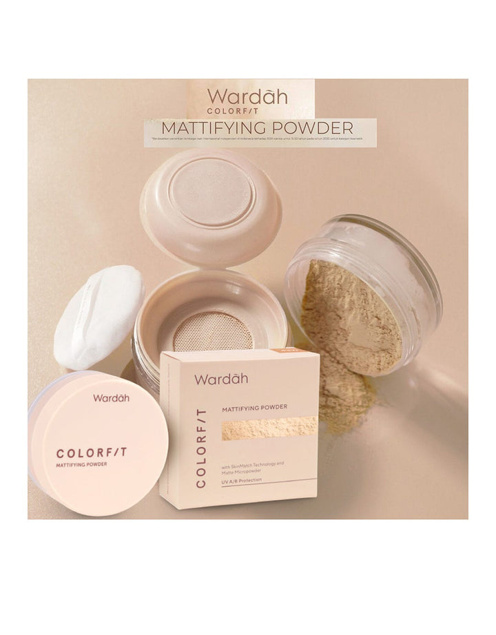 Wardah Colorfit Velvet Powder Foundation Refill 43W Golden Sand 11 g