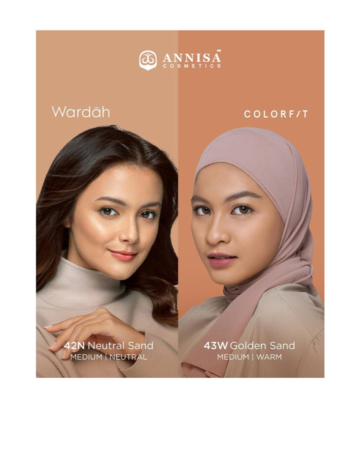 Wardah Colorfit Velvet Powder Foundation Refill 43W Golden Sand 11 g