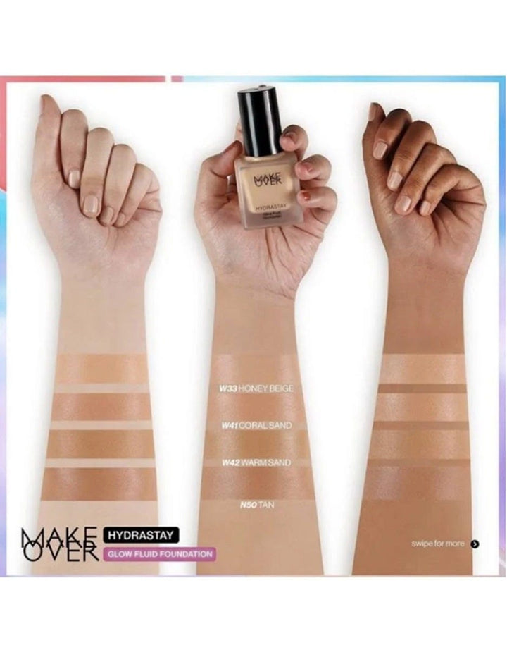 MAKE OVER Hydrastay Glow Fluid Foundation N10 Marble 35 ml
