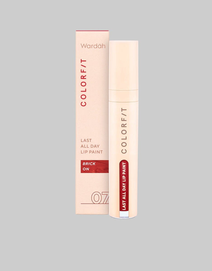 Wardah Colorfit Last All Day Lip Paint 07 Brick On 4.2 g