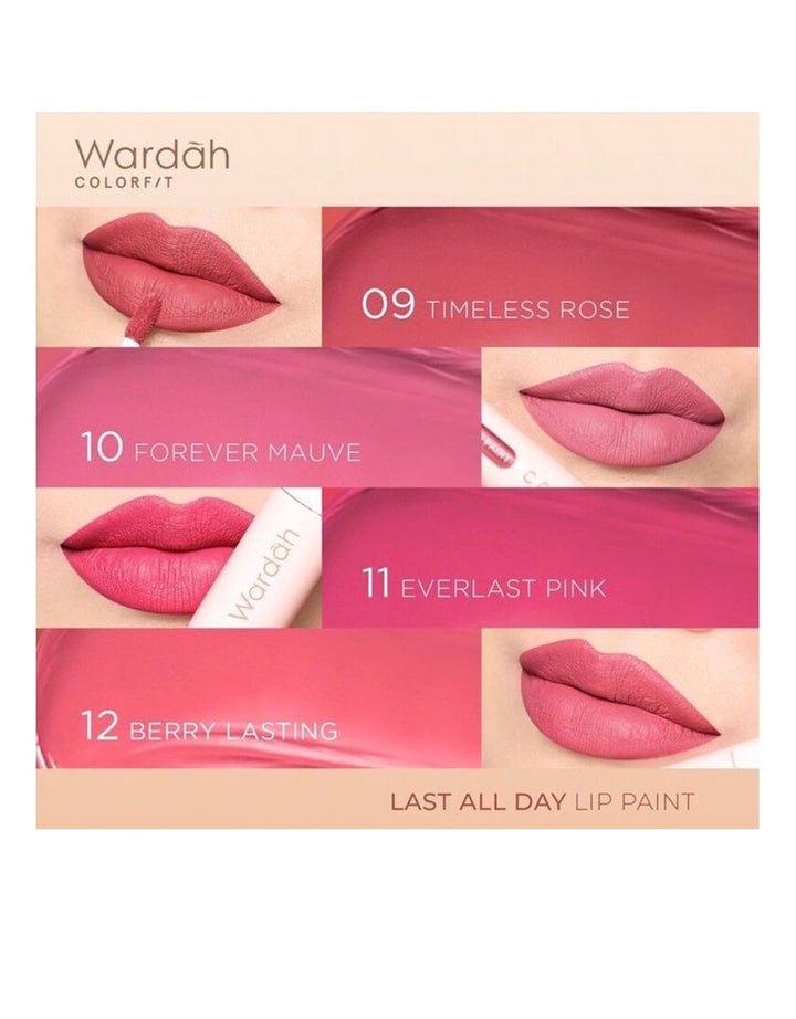 Wardah Colorfit Last All Day Lip Paint 10 Forever Mauve 4.2 g