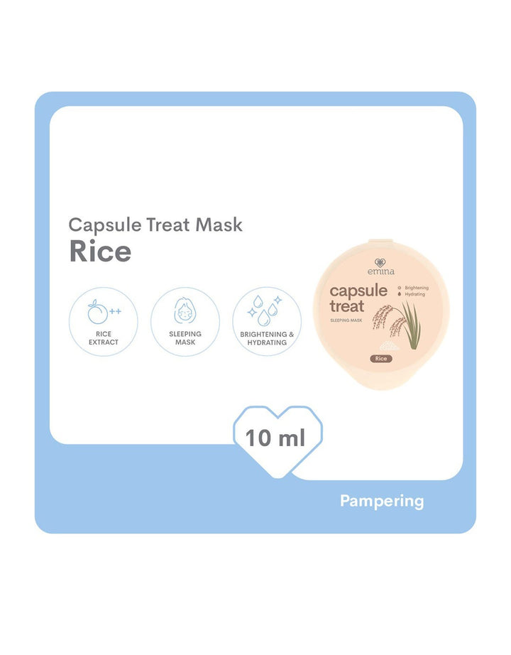Emina Capsule Treat Sleeping Mask Rice 10 ml