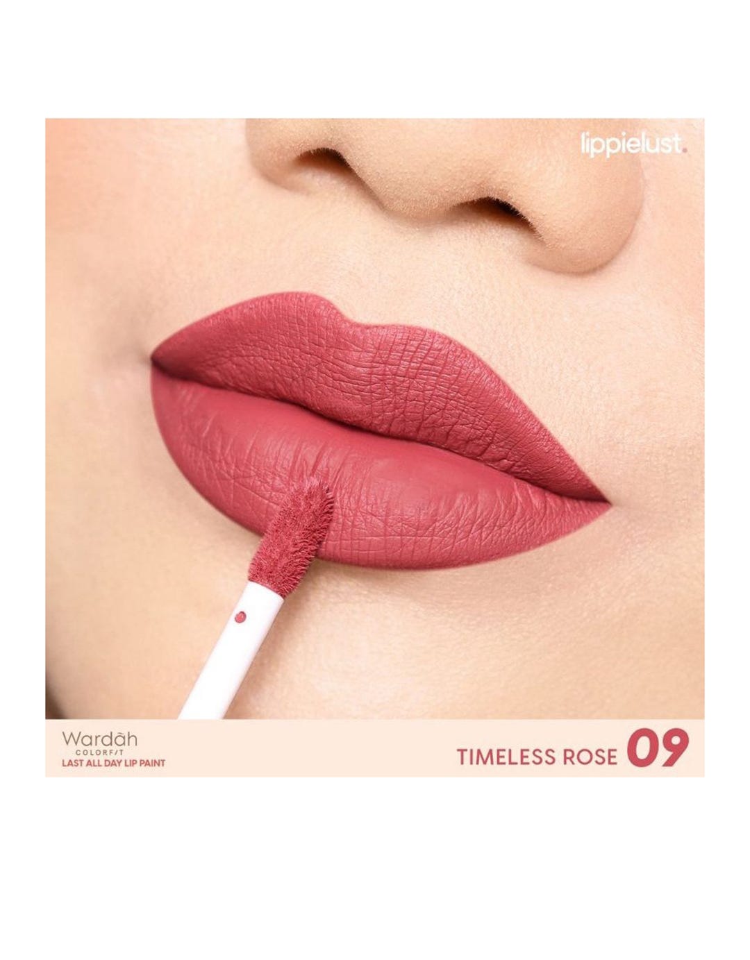 Wardah Colorfit Last All Day Lip Paint 09 Timeless Rose 4.2 g