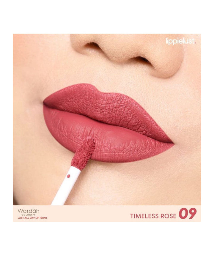 Wardah Colorfit Last All Day Lip Paint 09 Timeless Rose 4.2 g