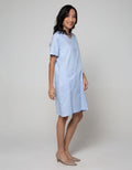 St. Yves Short Sleeve Midi Dress Shift Oxford