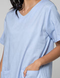 St. Yves Short Sleeve Midi Dress Shift Oxford
