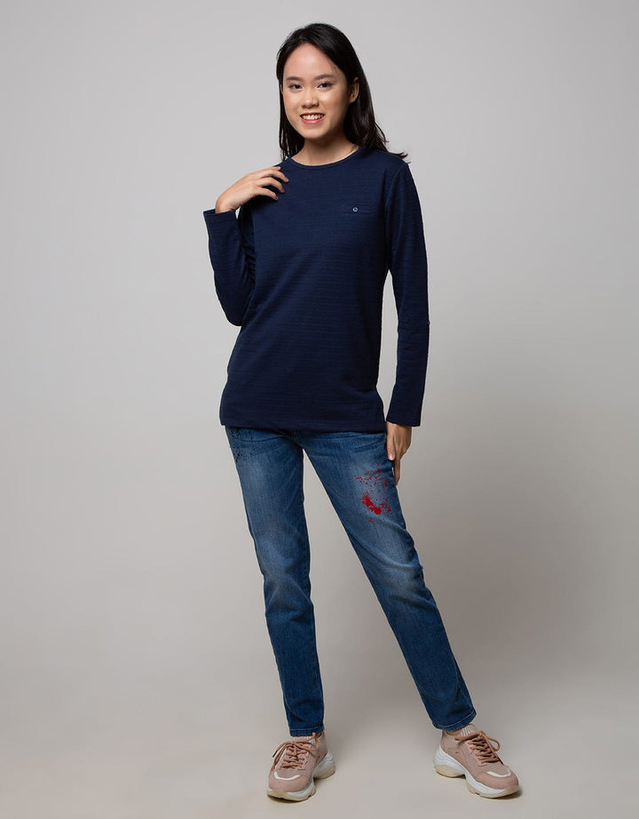 St. Yves Long Sleeve T-Shirt Embossed Dots