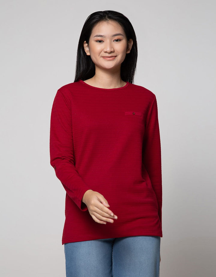 St. Yves Long Sleeve T-Shirt Embossed Dots
