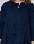 St. Yves Long Sleeve Blouse 78 Top Solid With String Collar
