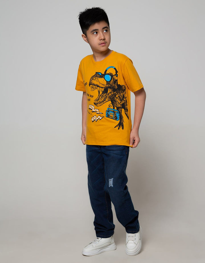 Aero Short Sleeve T-Shirt Print Simpletee Dino On