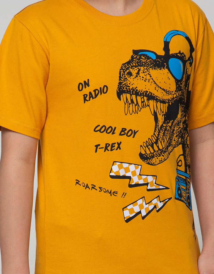 Aero Short Sleeve T-Shirt Print Simpletee Dino On