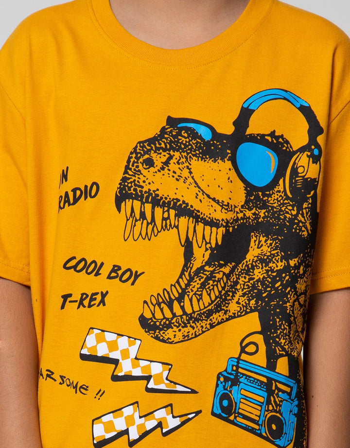 Aero Short Sleeve T-Shirt Print Simpletee Dino On