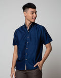 Larusso Short Sleeve Shirt Soft Jeans Plain